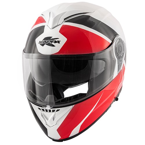 Casco modulare apribile Kappa Kv32 Orlando Linear bianco rosso white red flip up Helmet