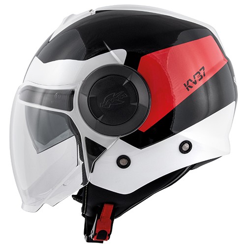 Casco Kappa Kv37 Oregon Zone white black red helmet