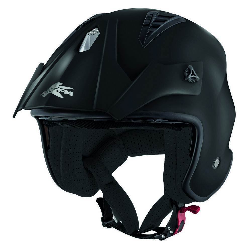 Casco jet moto enduro off road Kappa Kv45 Trial nero opaco black mat helmet casque