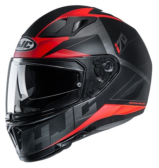 Casco integrale moto doppia visiera Hjc i70 Eluma MC1sf nero rosso black red Helmet casque