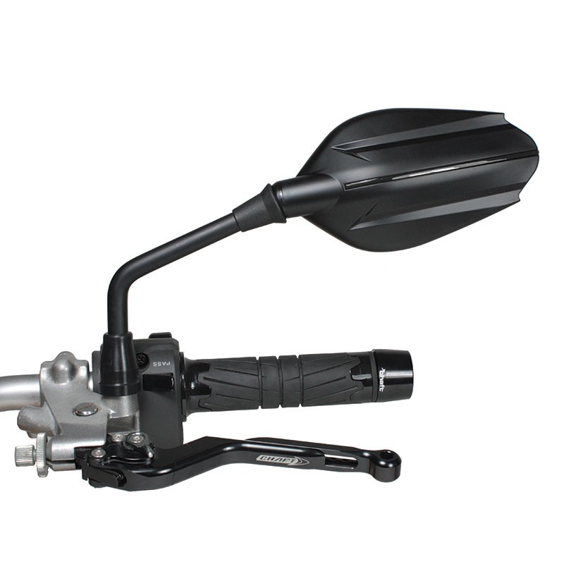 Coppia Specchietti omlogati moto universali attacco a manubrio 10mm mirrors Chaft Enjoy nero black IN1001