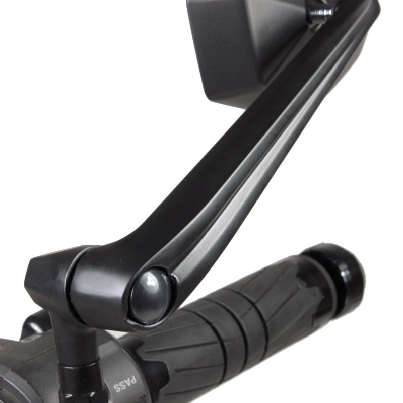 Coppia Specchietti moto universali omologati attacco a manubrio Chaft Skyline nero black IN1025 mirrors