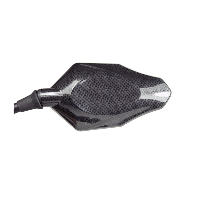 Coppia Specchietti moto universali omologati attacco a manubrio Chaft Rudy carbon IN1024 mirrors