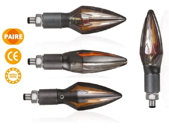 Coppia Frecce indicatori di direzione lampada moto Chaft Thunder IN1201 indicators arrows