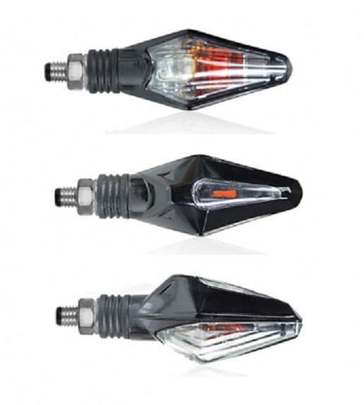 Coppia Frecce indicatori di direzione lampada moto Chaft Sliver IN666 indicators arrows