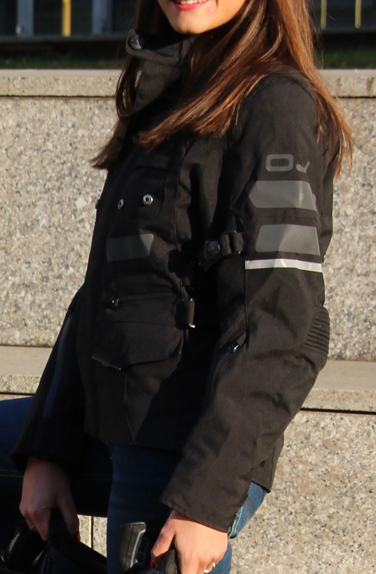 Giacca donna moto touring adventure doppio strato 4 stagioni Oj Revolution lady nero black woman jacket