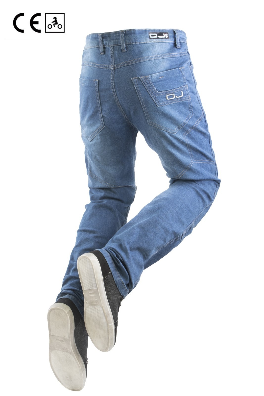Jeans uomo omologati moto con protezioni Oj Defender man blu