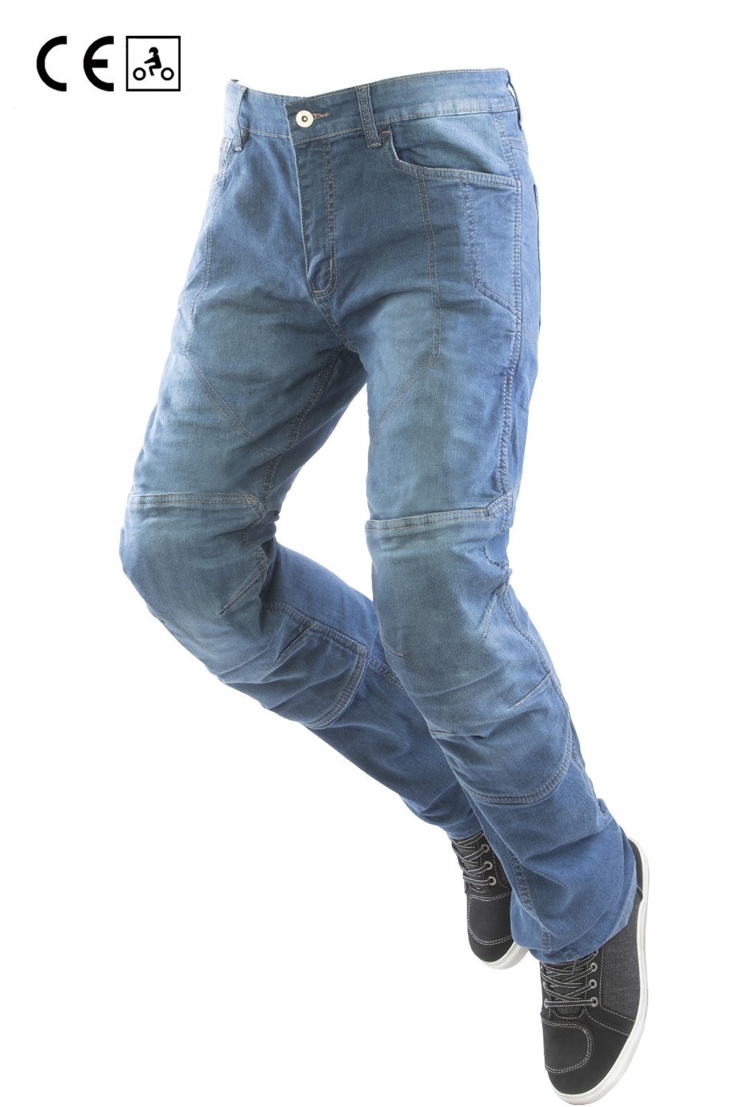 Jeans uomo omologati moto con protezioni Oj Defender man blu