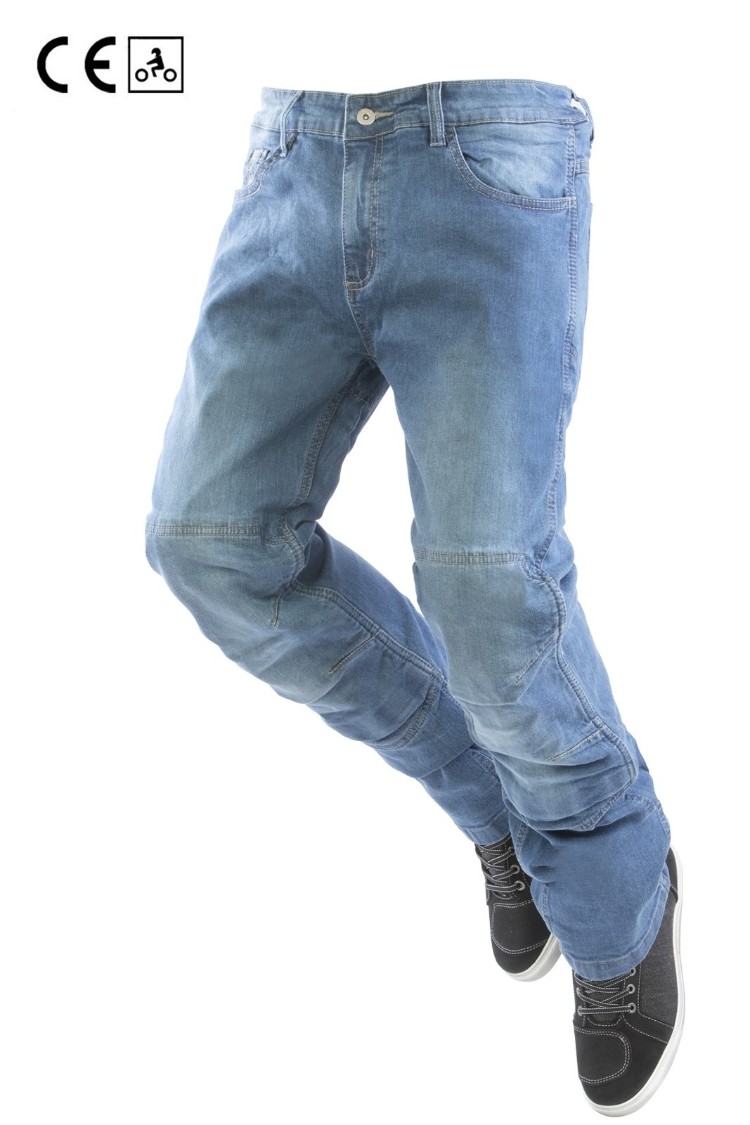 Jeans omologati moto con protezioni Oj Storm Man blu membrana impermeabile removibile