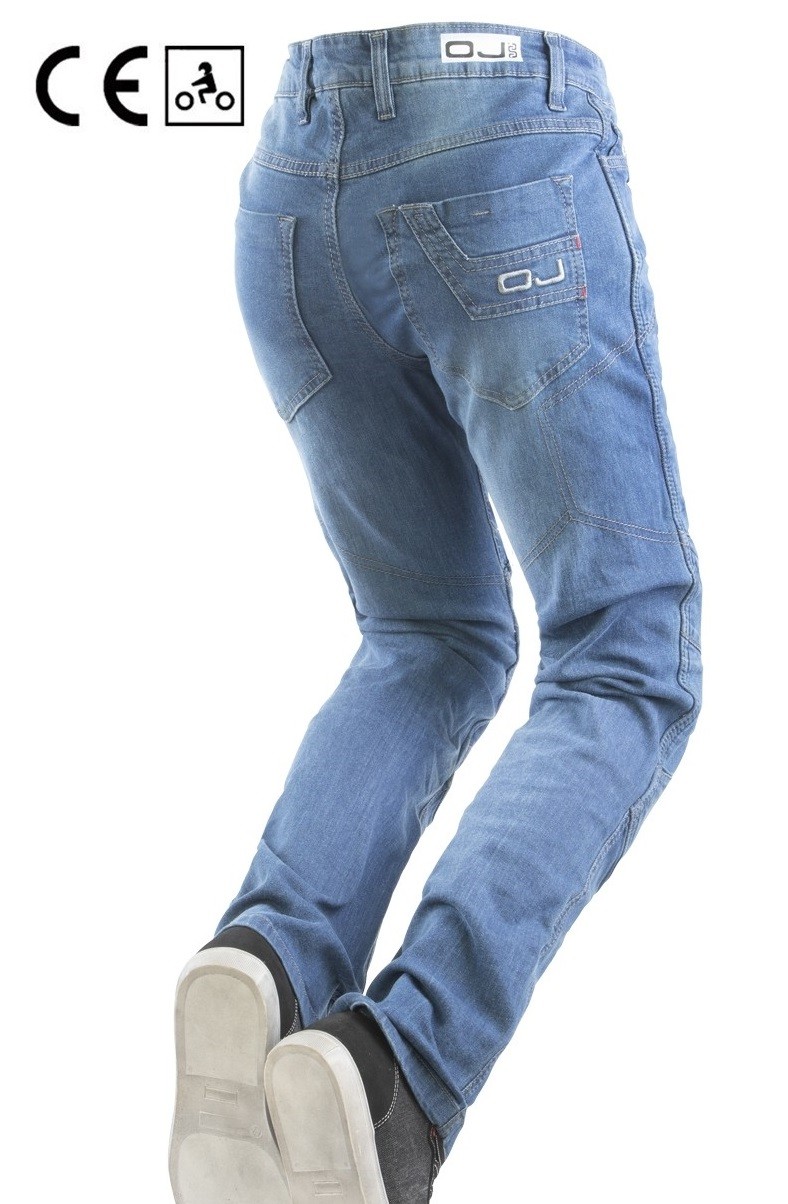 Jeans donna omologati moto con protezioni Oj Defender lady woman blu