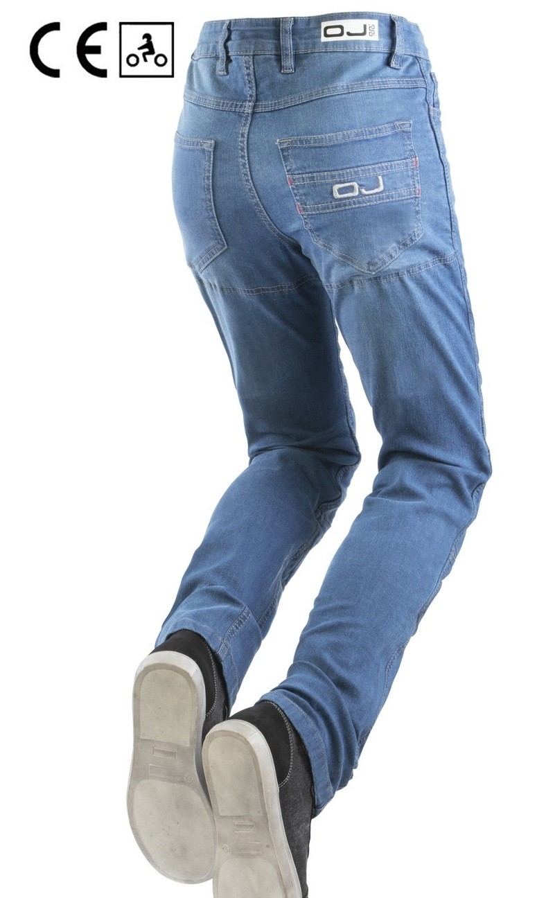 Jeans donna omologati moto con protezioni Oj Experience lady woman blu