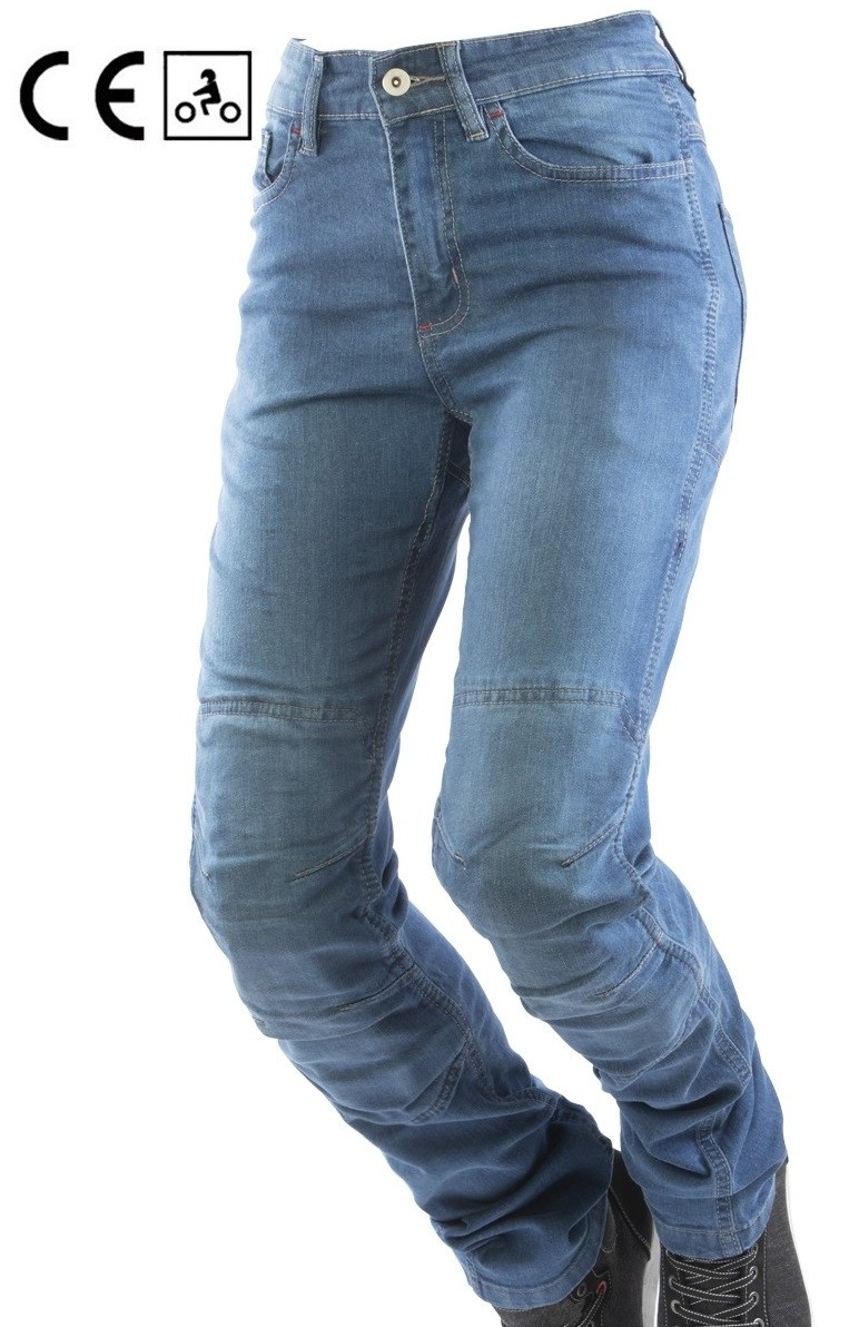 Jeans donna omologati moto con protezioni Oj Experience lady woman blu