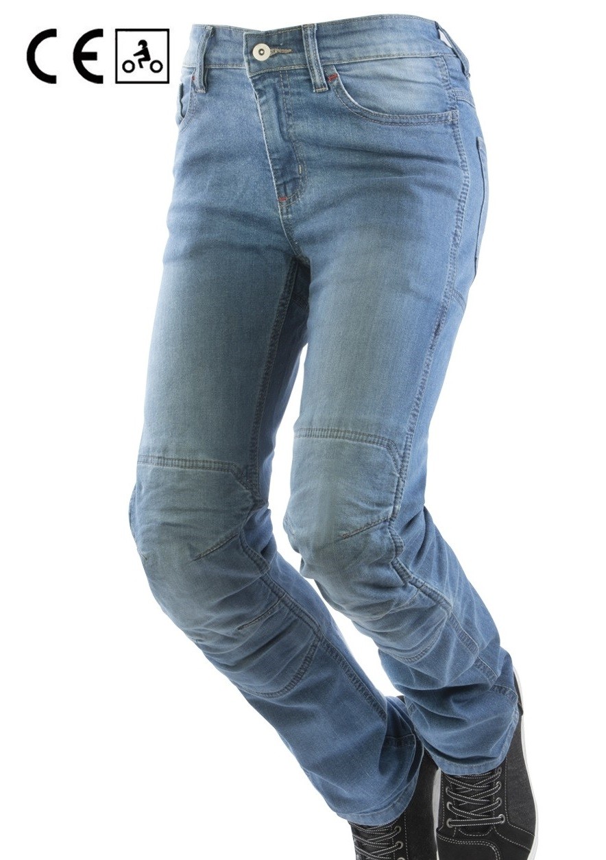 Jeans donna omologati moto con protezioni Oj Storm lady woman blu