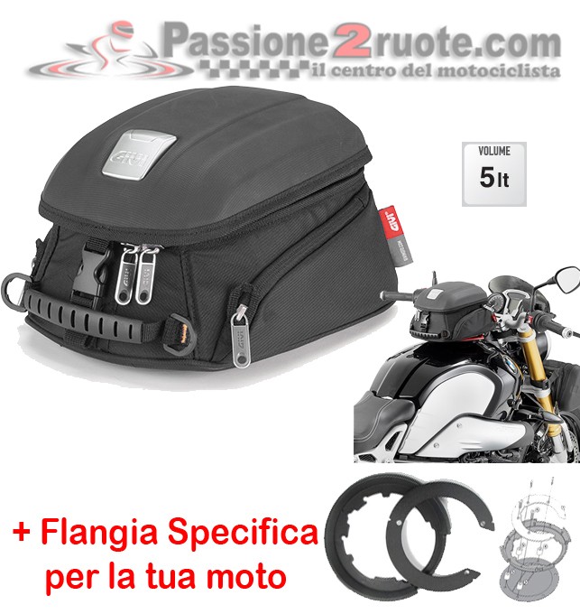 Borsa da serbatoio Honda CBR 1000 RR 2017-19 Givi MT505 Tanklock Moto tank bag con flangia BF30