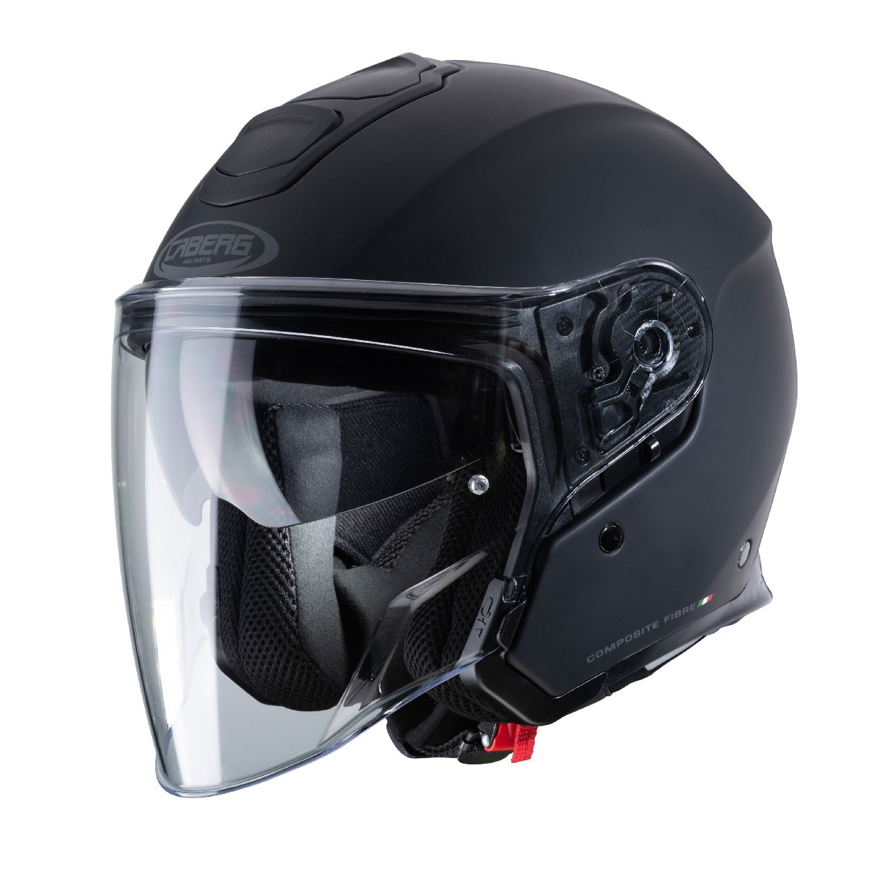 Casco jet moto Caberg Flyon nero opaco matt black helmet casque