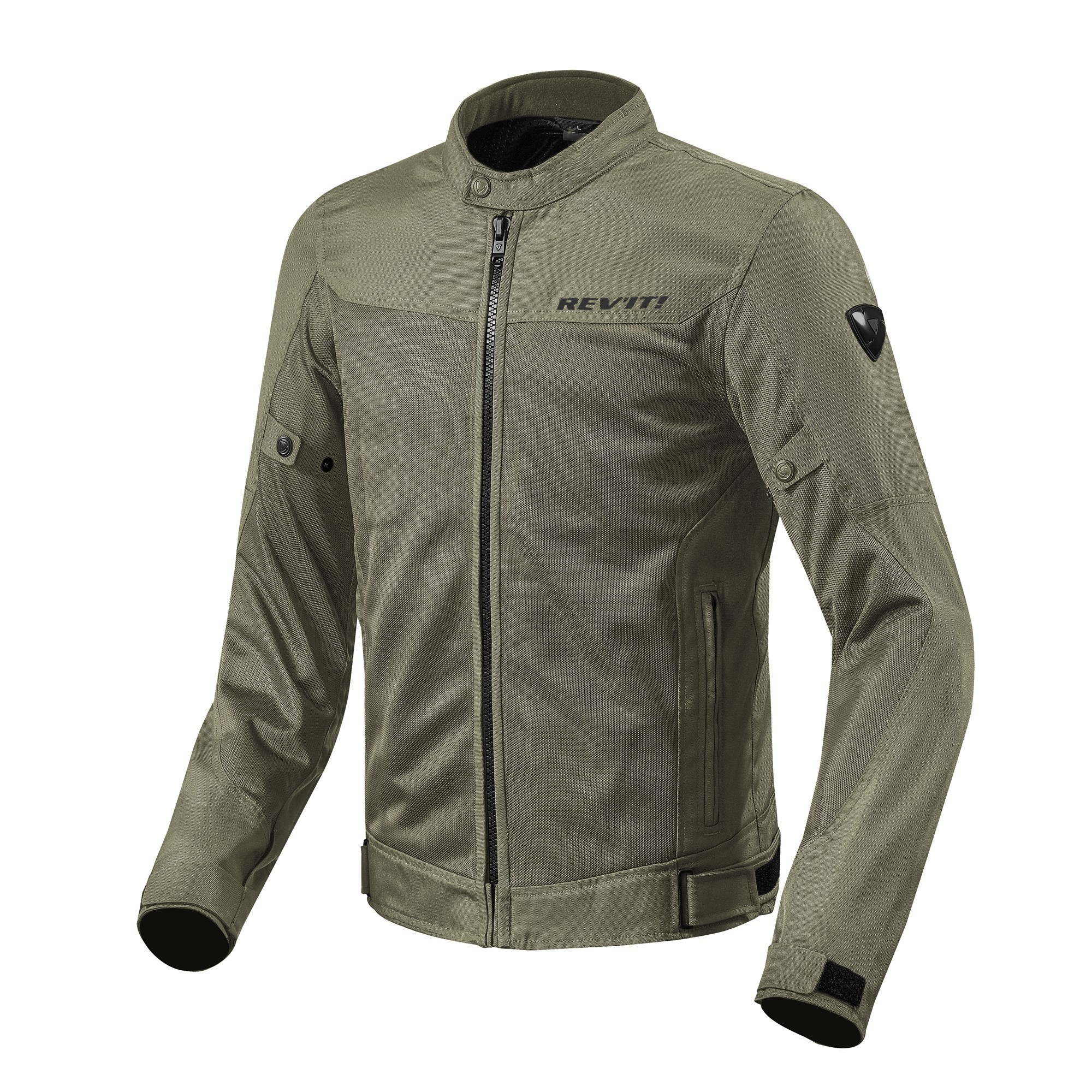Giacca moto estiva traforata Rev'it Eclipse verde scuro dark green mesh perforated summer jacket