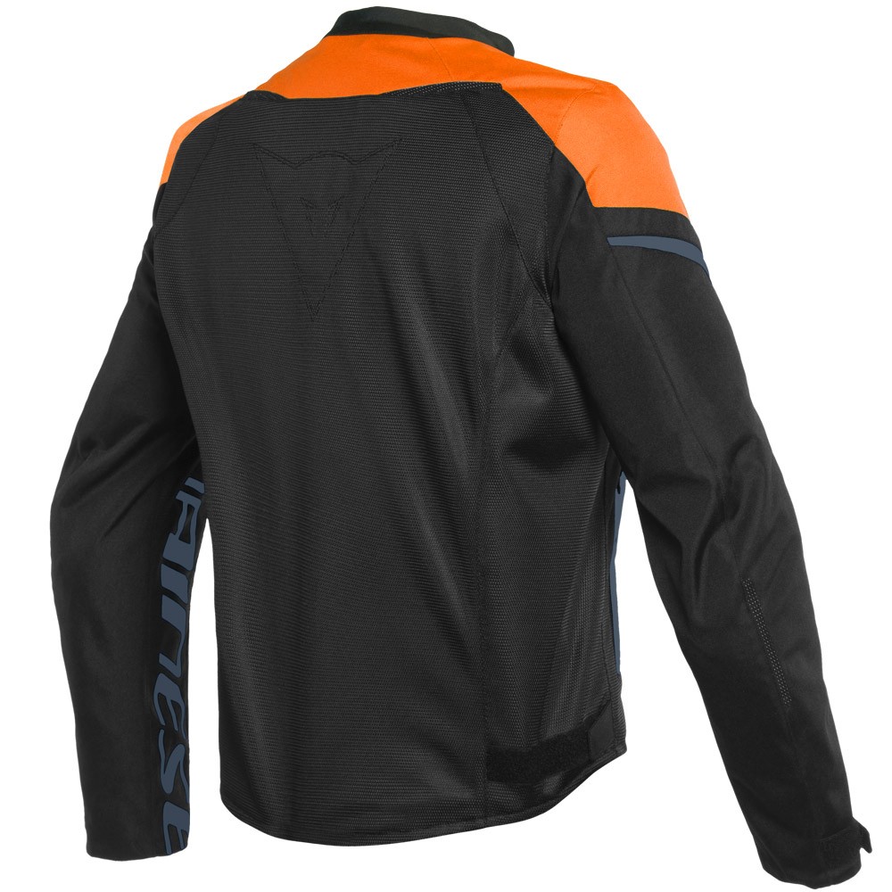 Giacca moto traforata estiva Dainese Bora Air Tex nero arancione black orange 03E perforated summer jacket