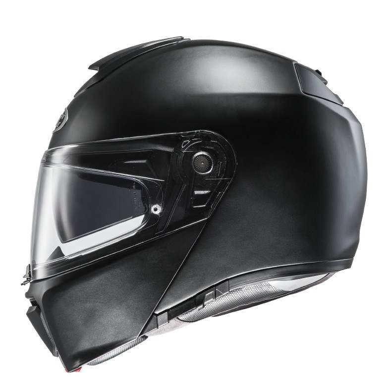 Casco modulare apribile fibra moto Hjc Rpha 90s nero opaco matt black flip up fiber Helmet casque