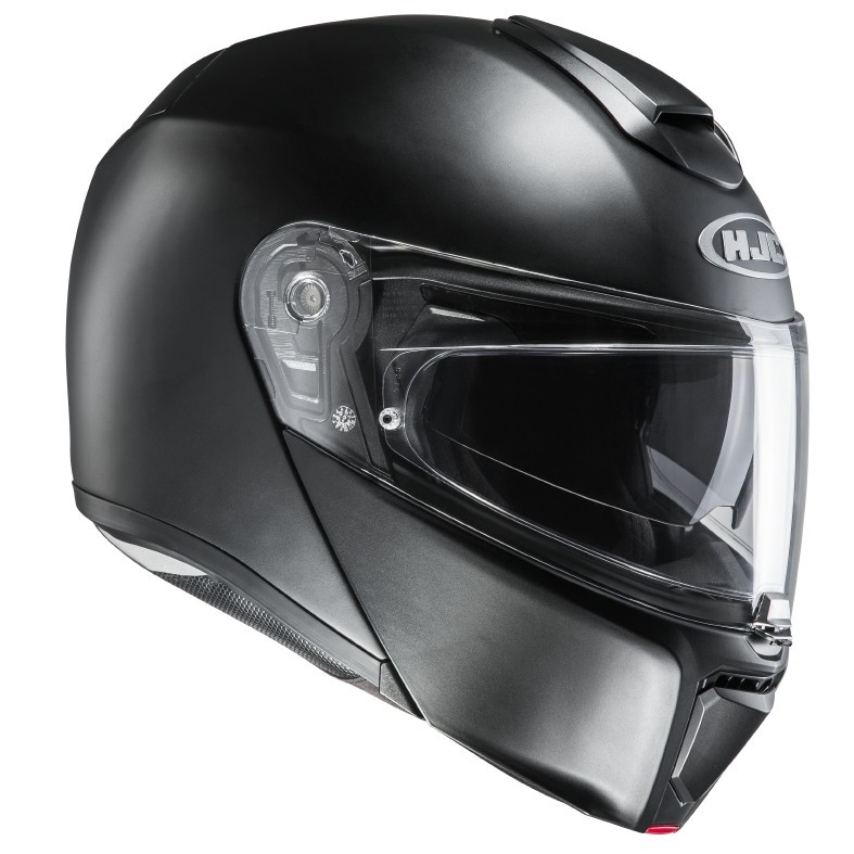 Casco modulare apribile fibra moto Hjc Rpha 90s nero opaco matt black flip up fiber Helmet casque