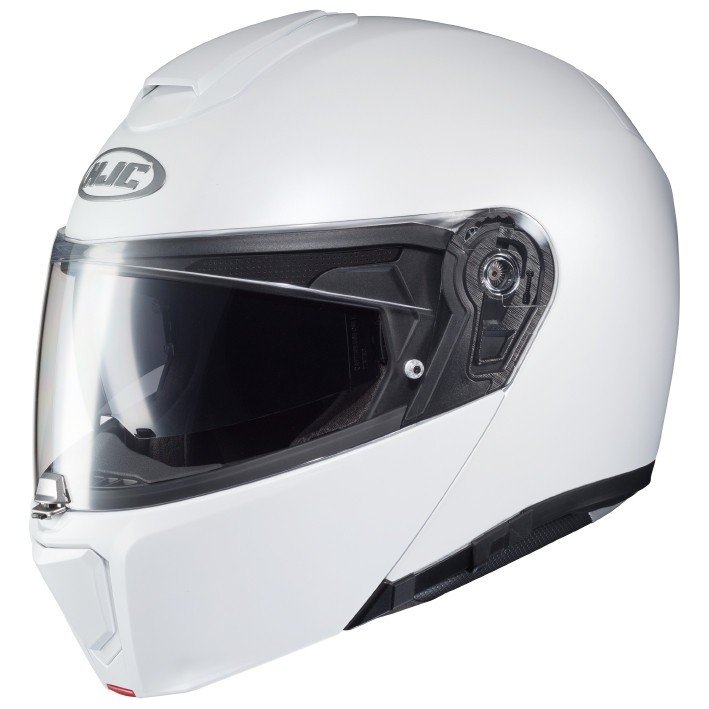 Casco modulare apribile fibra moto Hjc Rpha 90s bianco perla white pearl flip up fiber Helmet casque