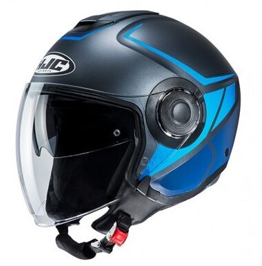 Casco jet Hjc i40 Camet Mc2sf blu Helmet casque