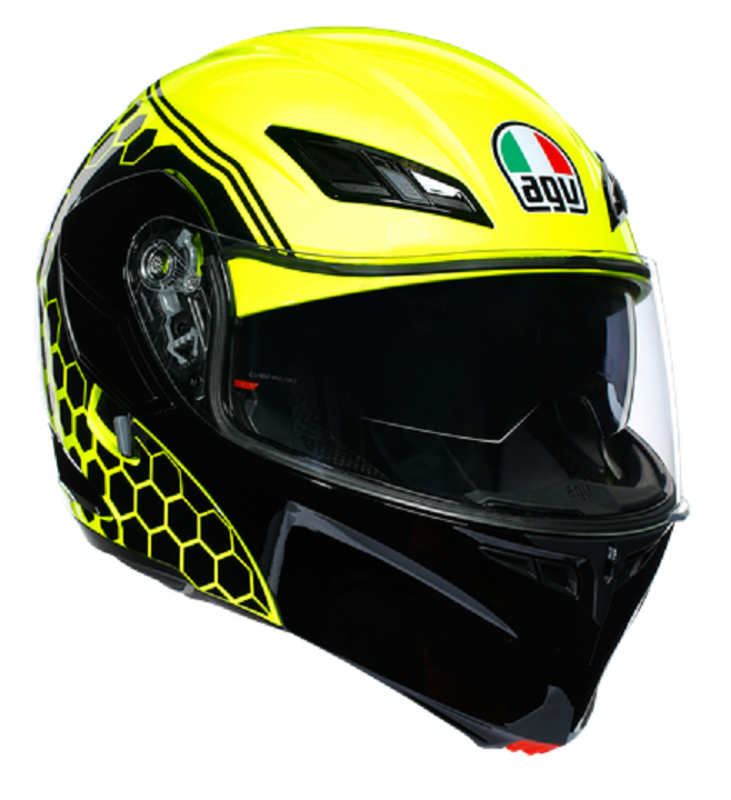 Casco modulare Agv Compact ST Detroit yellow black helmet