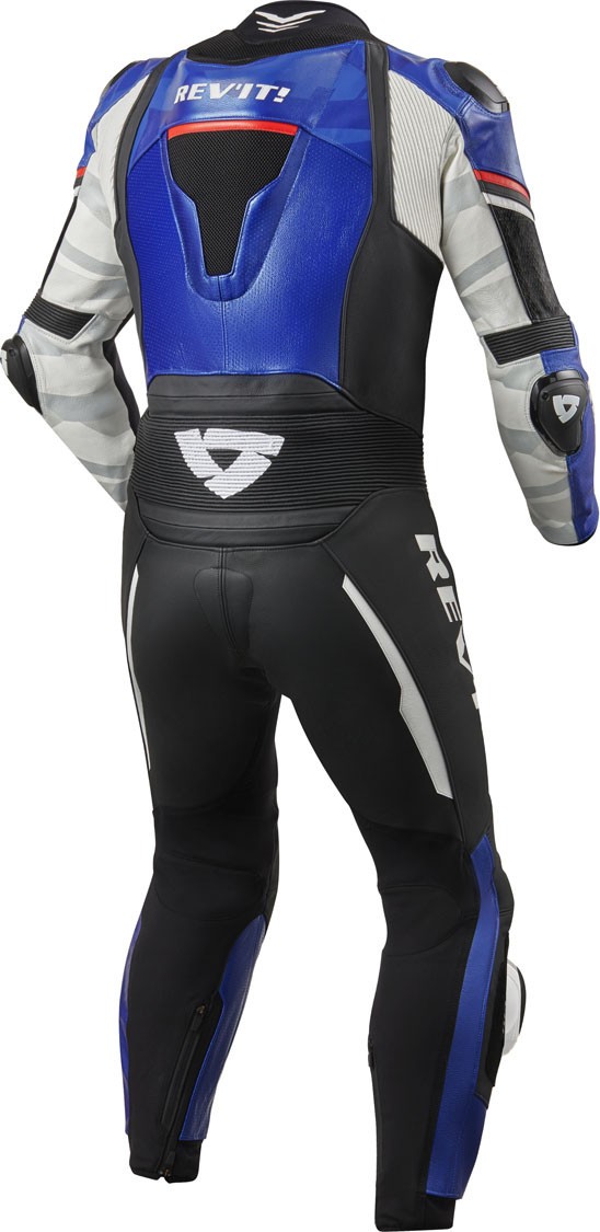 Tuta intera pelle racing pista corsa sport Revit Hyperspeed Nero Blu black Blue one piece leather suit