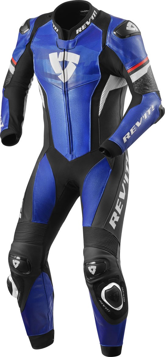 Tuta intera pelle racing pista corsa sport Revit Hyperspeed Nero Blu black Blue one piece leather suit