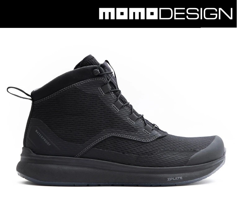 Scarpe moto Momo Design Firegun 3 wp nero black waterproof shoes