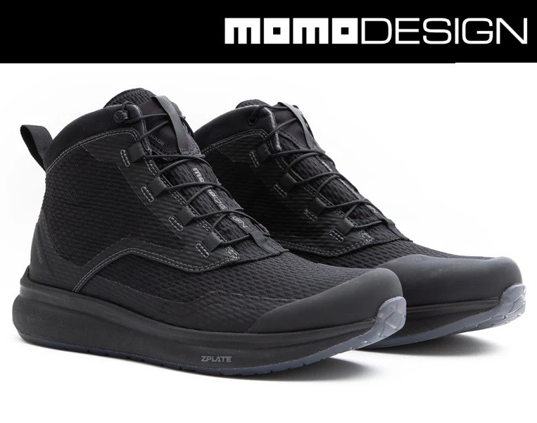 Scarpe moto impermeabili Tcx Momo Design Firegun 3 WP nero black waterproof shoes