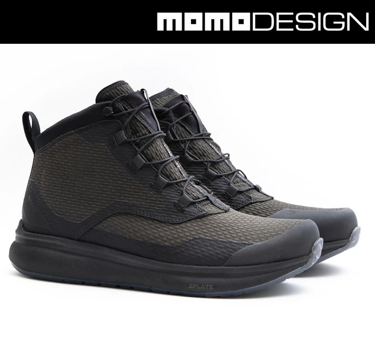 Scarpe moto impermeabili Tcx Momo Design Firegun 3 WP verde nero green black waterproof shoes