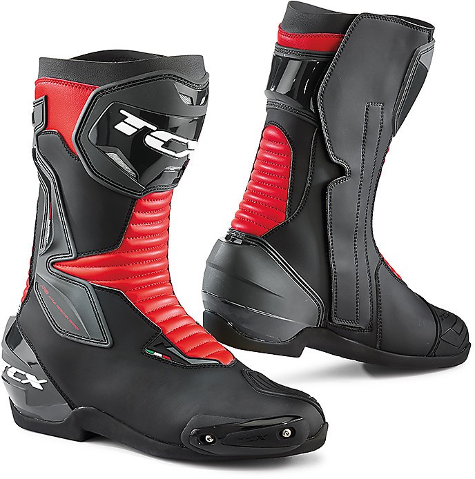 Stivali moto racing Tcx Sp-master nero rosso black red boots