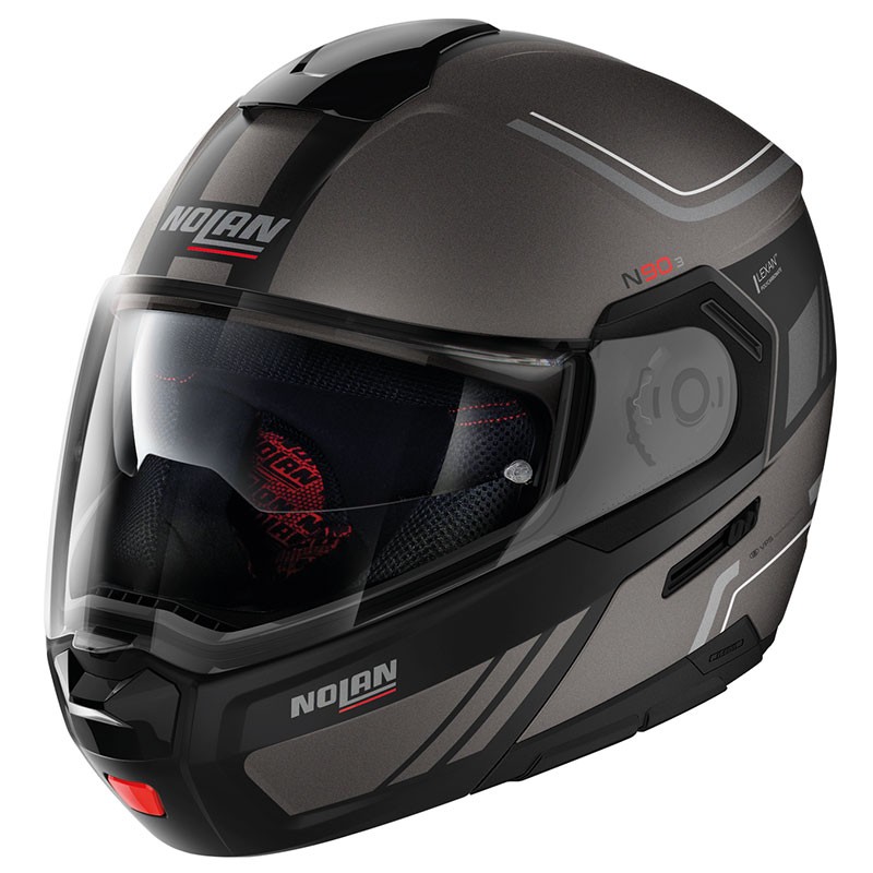 Casco modulare Nolan N90-3 Voyager flat lava grey helmet casque