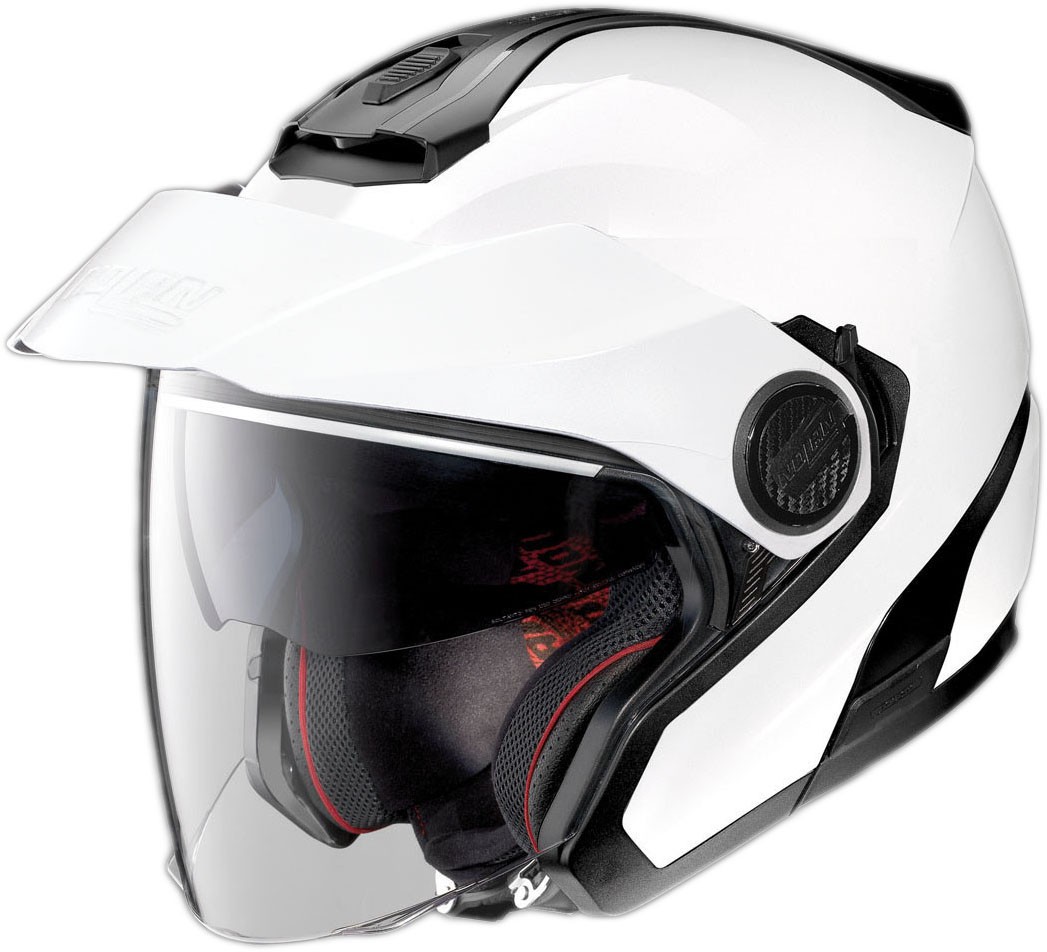 Casco jet Nolan N40-5 CLASSIC bianco metal white Ncom helmet casque