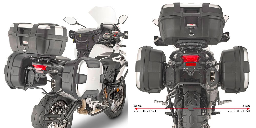 Telai laterali borse valigie rigide Benelli Trk 502 Givi PL8703 pannier holder side cases