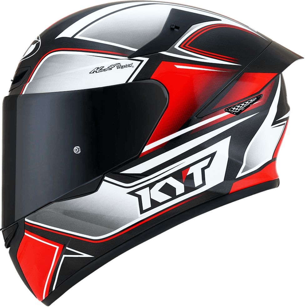 Casco integrale moto Kyt TT-Course Tourist nero rosso red fluo helmet casque