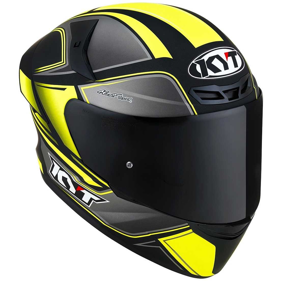 Casco integrale KYT TT-Course Tourist matt yellow fluo helmet casque