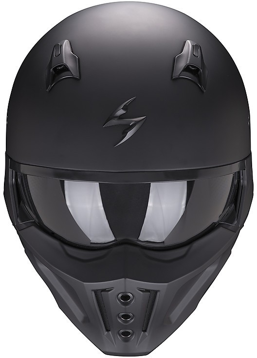 Casco fibra Scorpion Covert-X nero opaco black matt fiber helmet casque