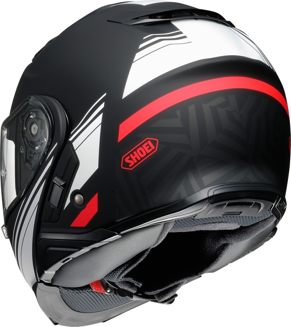 Casco modulare moto Shoei Neotec 2 Separator Tc-5 nero bianco rosso black white red flip up helmet casque