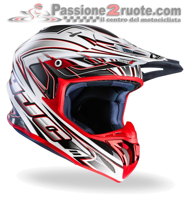 Casco motocross Hjc Rpha X Airaid MC1 red enduro offroad motard fibra fiber helmet casque