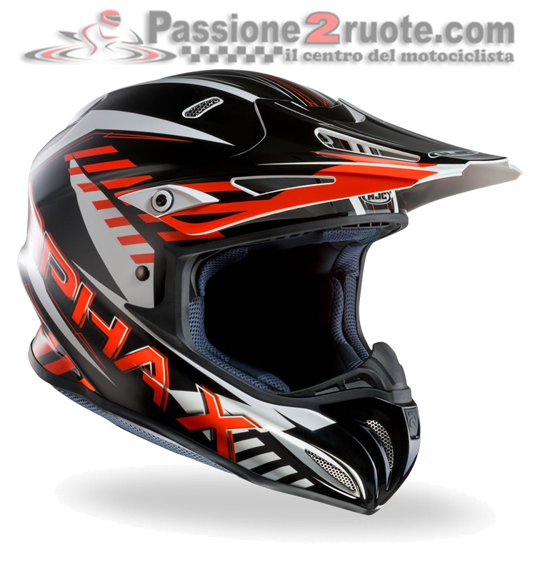 Casco motocross Hjc Rpha X Schuma MC7 orange arancione enduro offroad motard fibra fiber helmet casque
