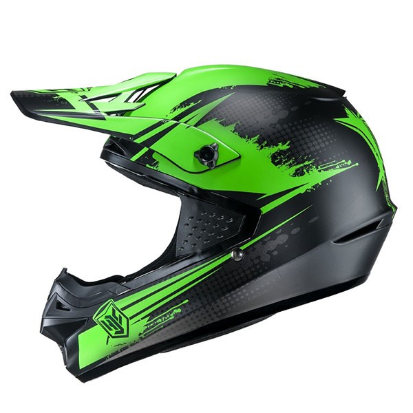 Casco moto cross Hjc Cs-mx Zealot Mc4 verde green enduro offroad motard helmet casque