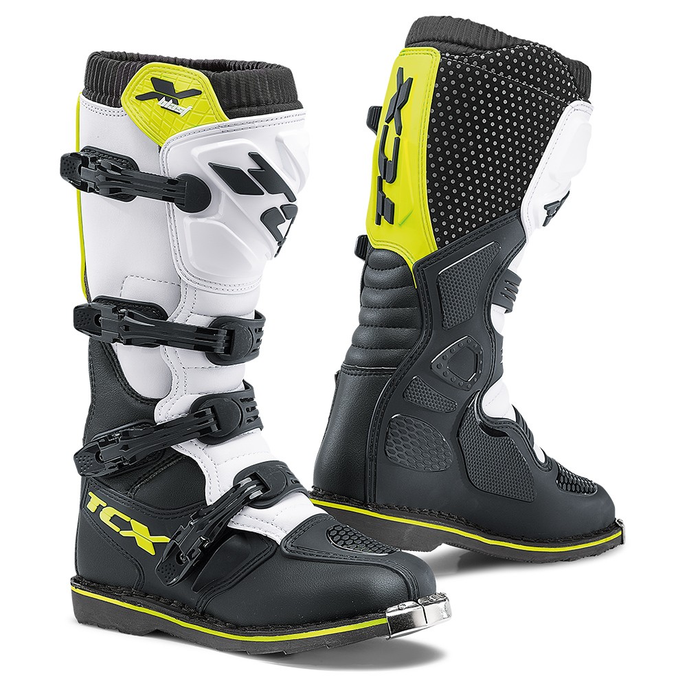 Stivali cross Tcx X-Blast black white yellow boots