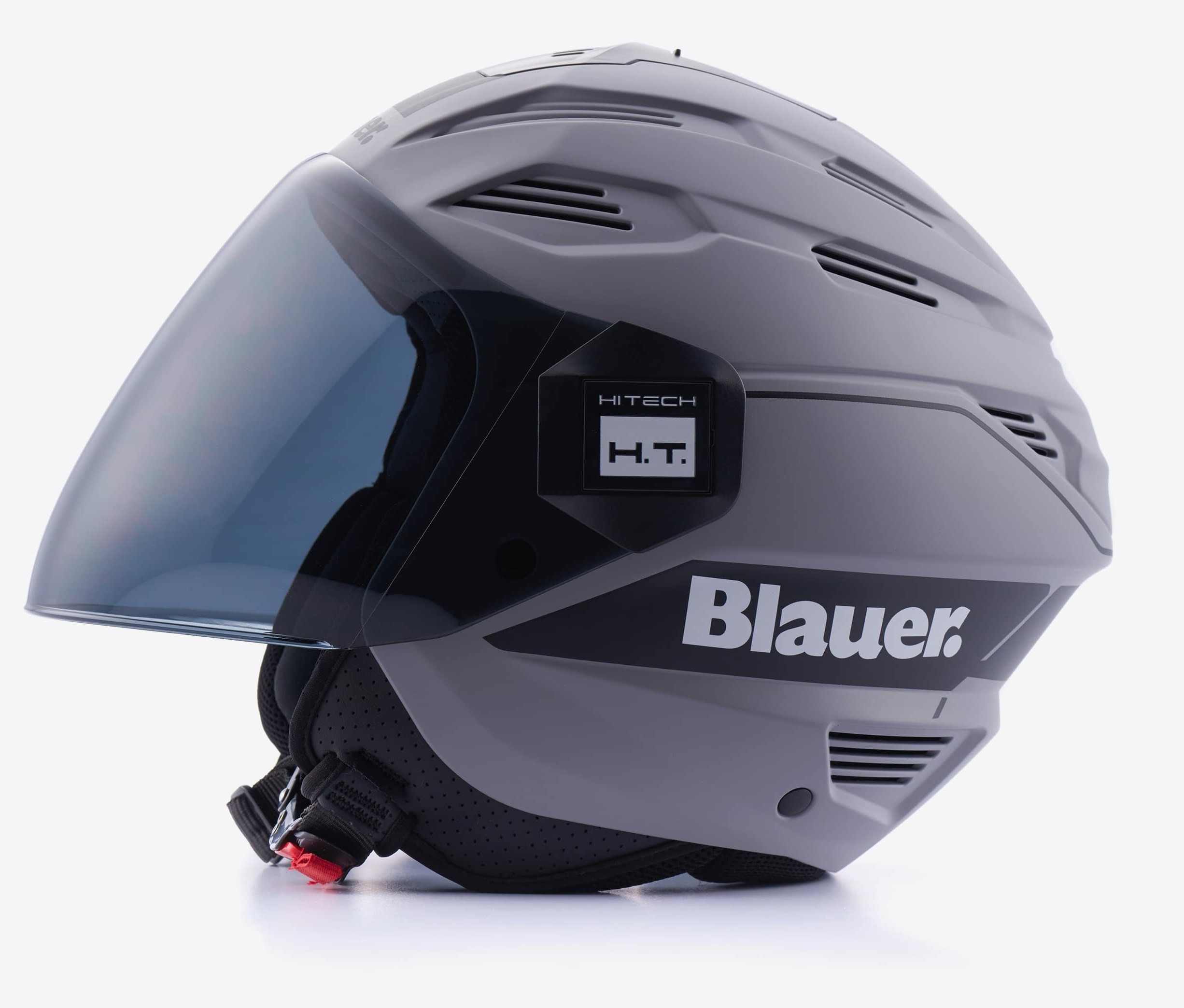Casco Blauer Brat grigio opaco nero grey mat black helmet casque