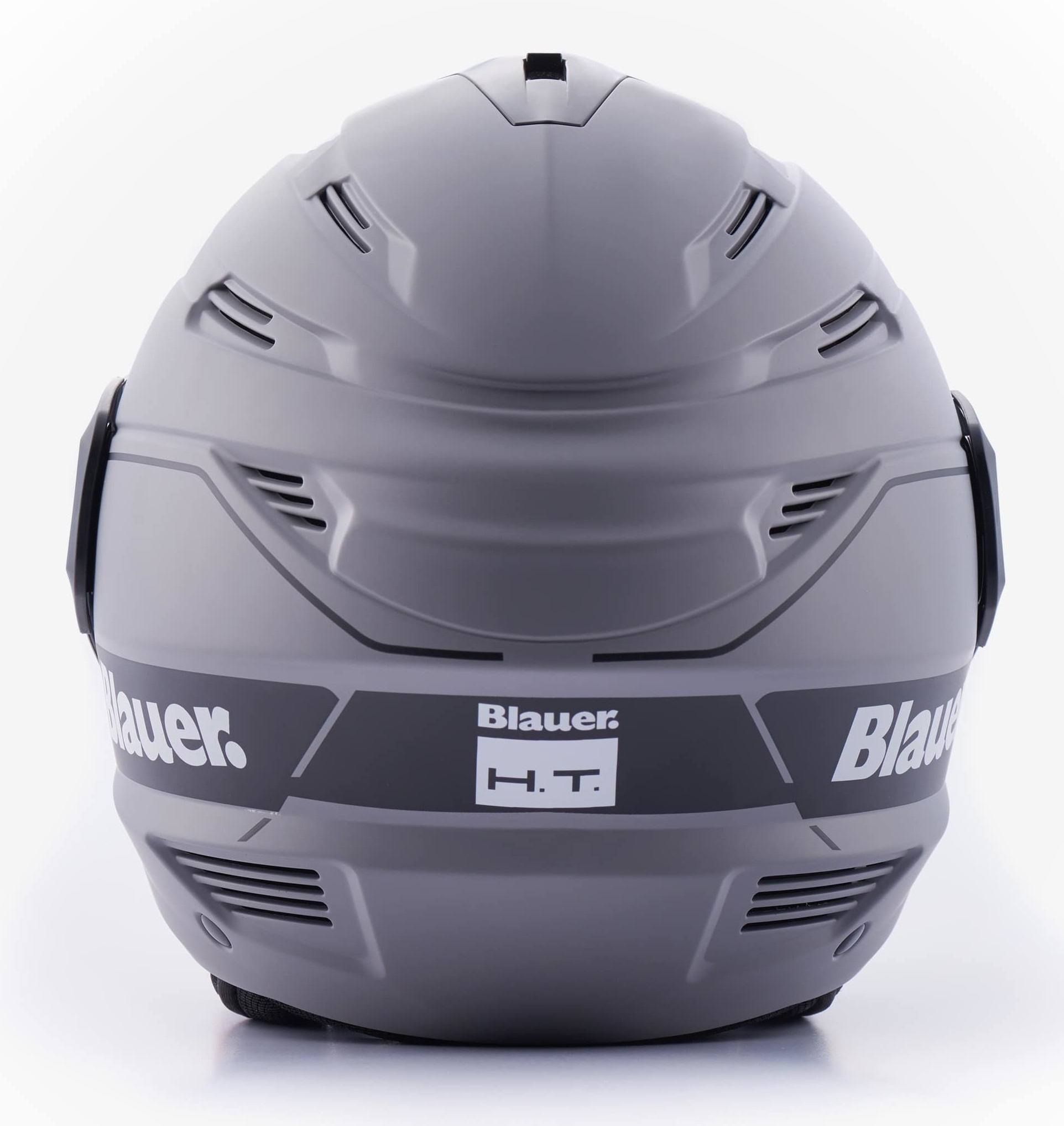 Casco jet Blauer Brat grigio opaco nero grey mat black helmet casque