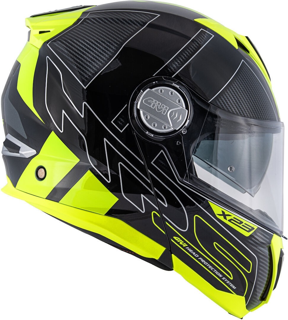 Casco modulare Givi X23 Sydney Protect black titanium yellow helmet casque