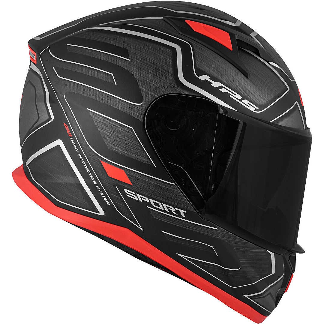 Casco integrale moto Givi 50-6 Sport Deep nero opaco rosso black mat red Helmet casque