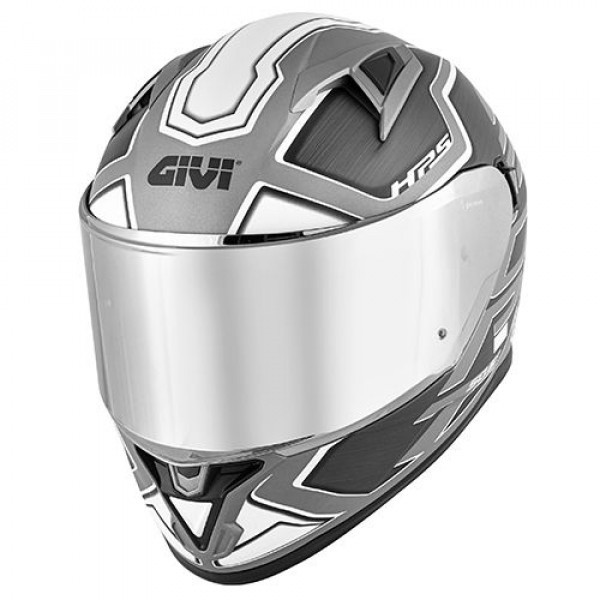 Casco integrale moto Givi 50-6 Sport Deep nero opaco argento black mat silver Helmet casque