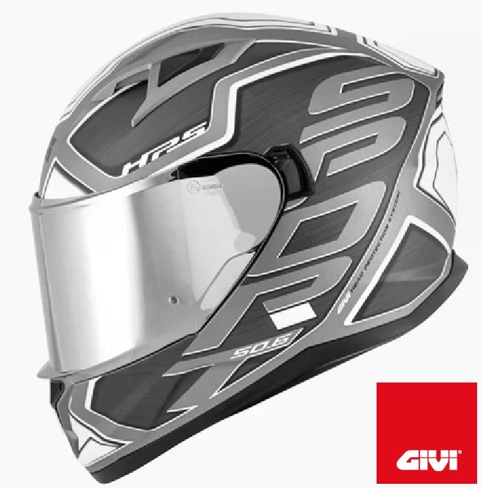 Casco integrale moto Givi 50-6 Sport Deep nero opaco argento black mat silver Helmet casque