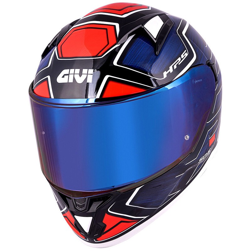 Casco integrale moto Givi 50-6 Sport Deep nero rosso bianco blu black white red Helmet casque